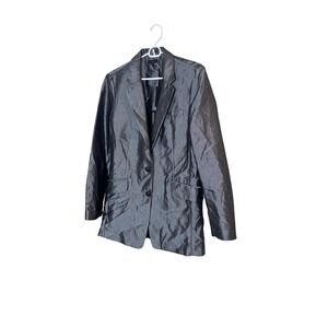 Rag & Bone Blazer Womens 8 Gray Charles Shine Long Twill Suit Jacket NWT